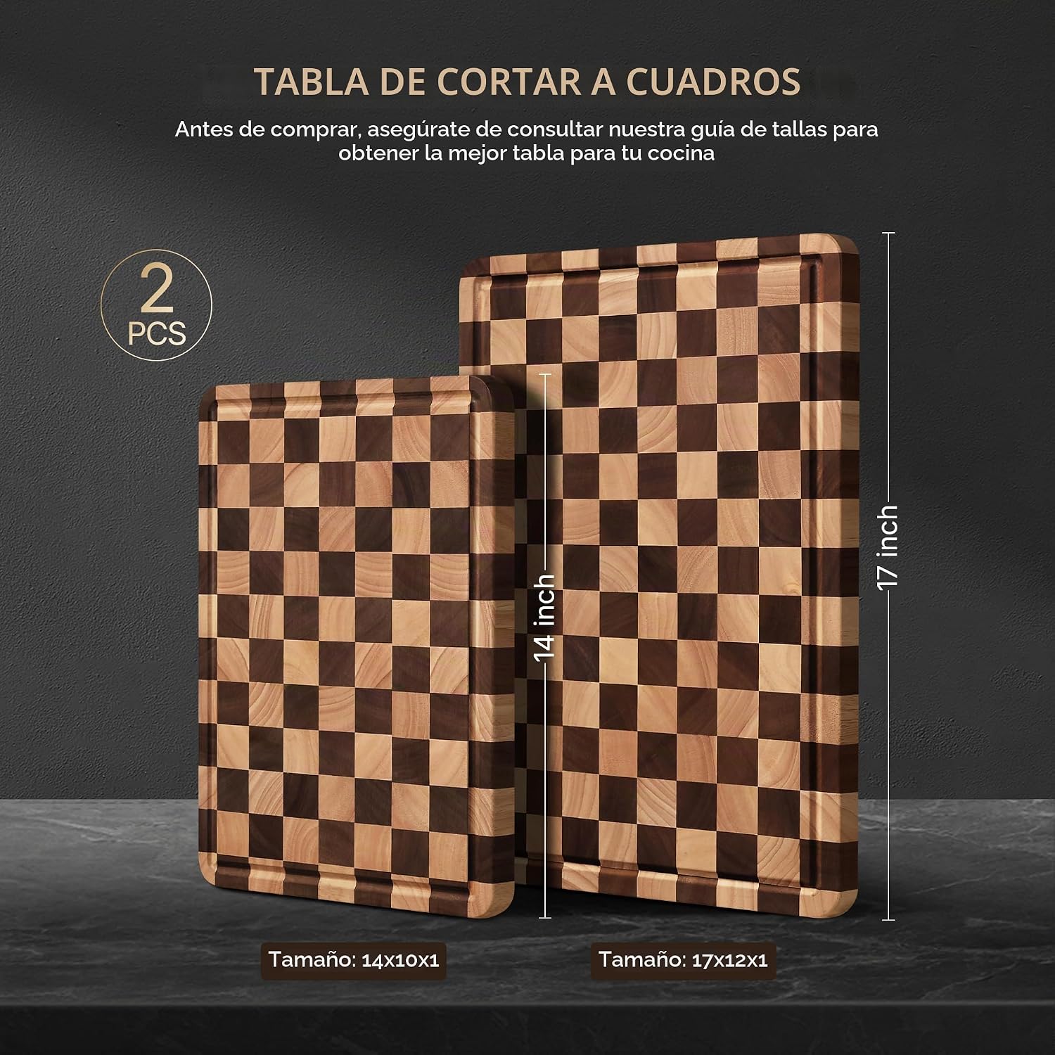 Nomsters Paquete de 2 tablas de cortar para cocina, tabla de cortar...