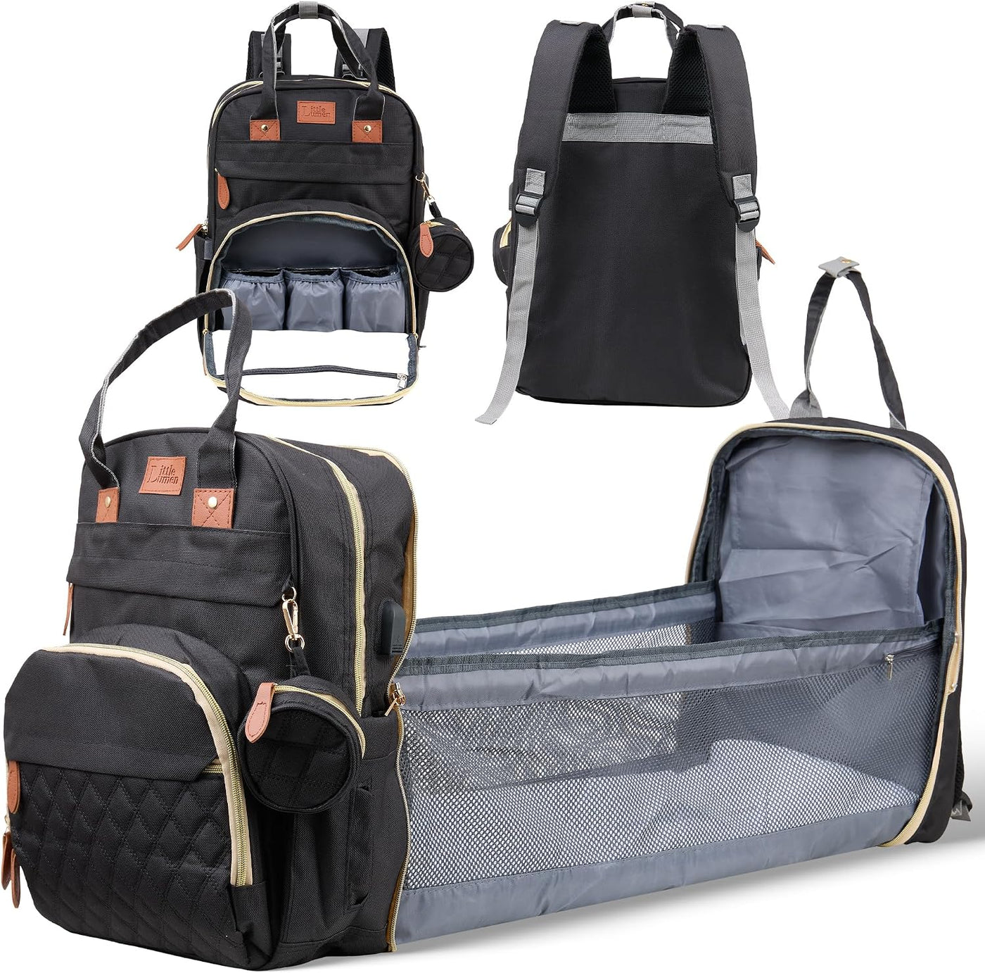 Little Lumen Mochila para pañales con cambiador \u2013 Bolsa de pañ...