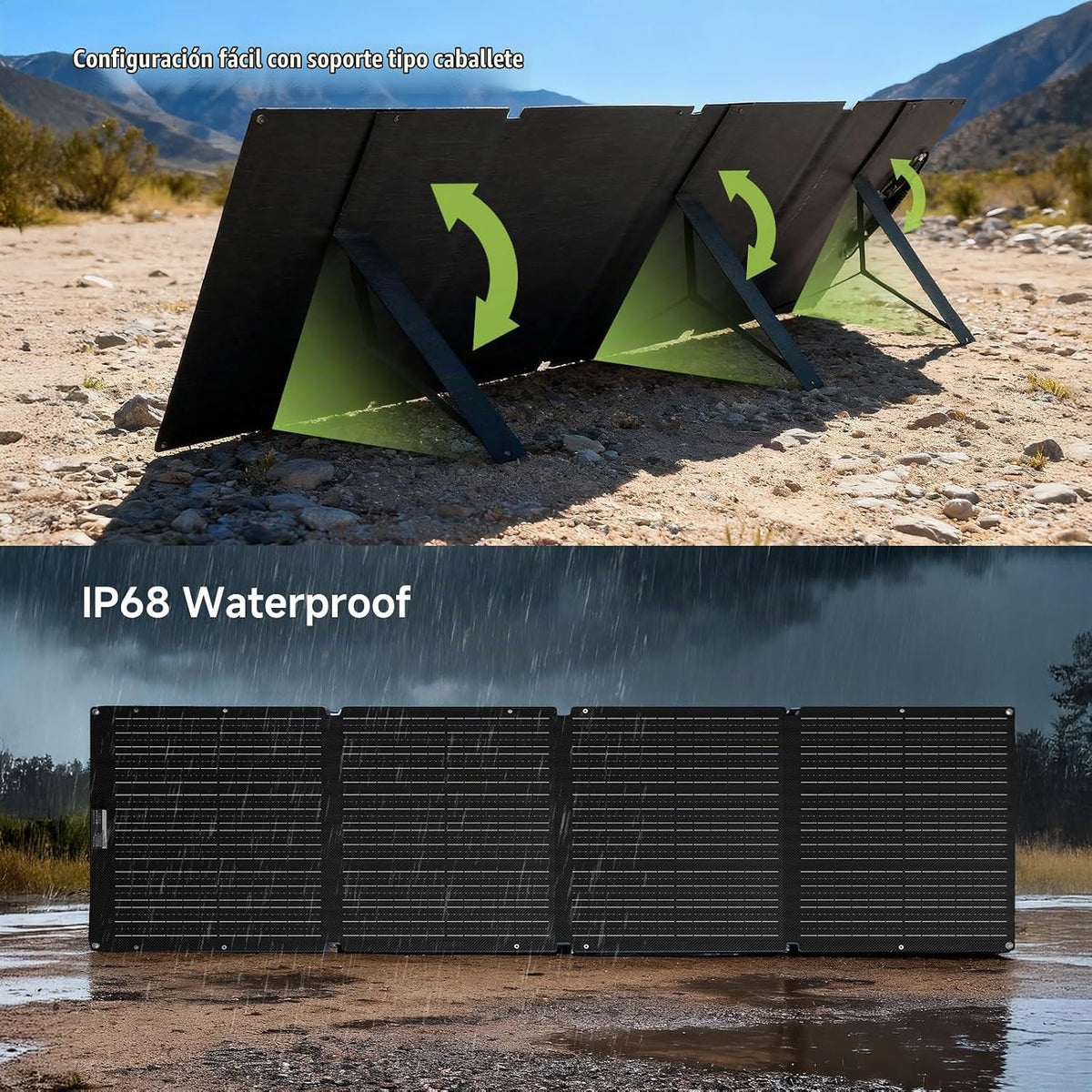ALLPOWERS Panel solar portátil SE200 200W, cargador solar para la c...