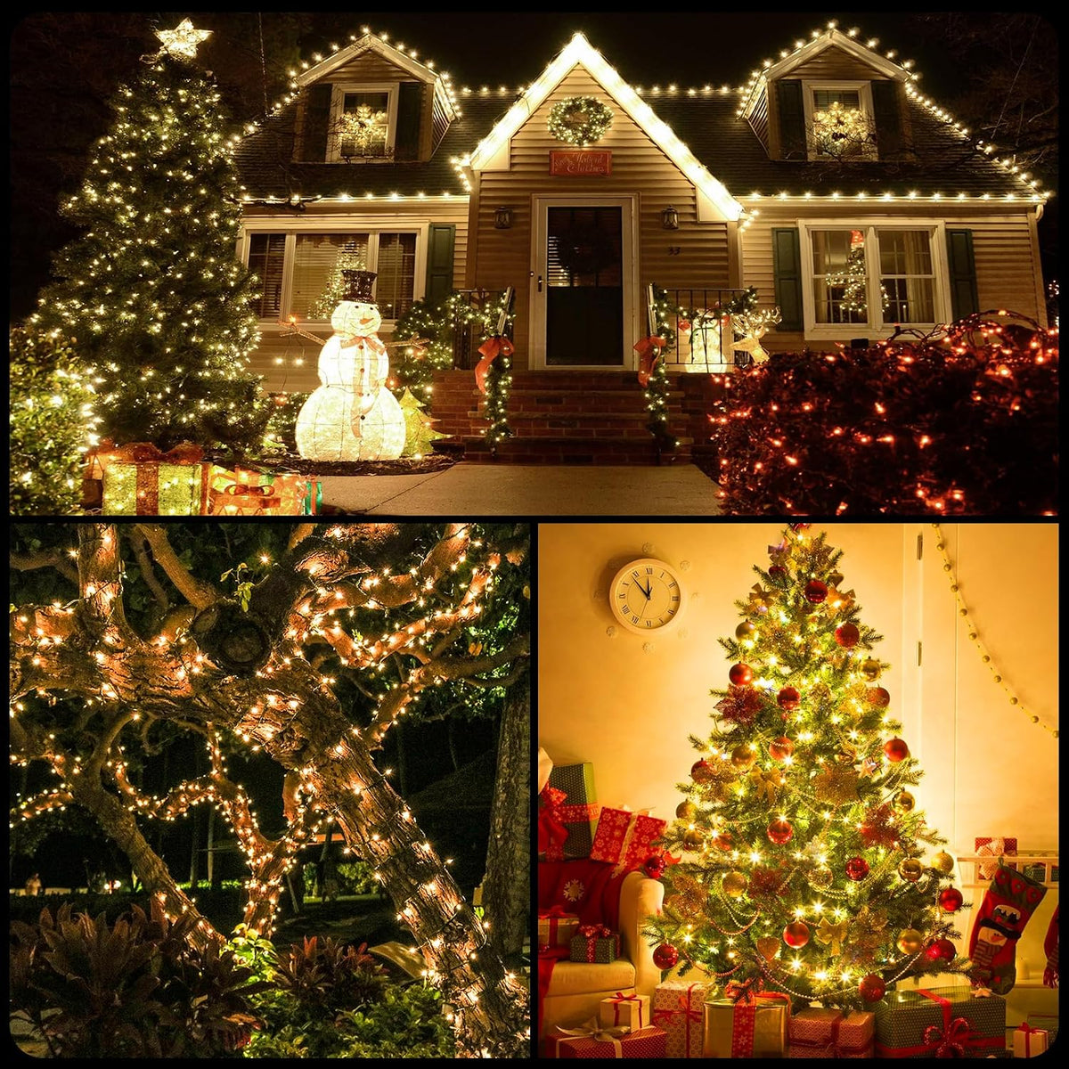 MZD8391 Luces de Navidad LED de 170 pies, 500 luces LED para interi...
