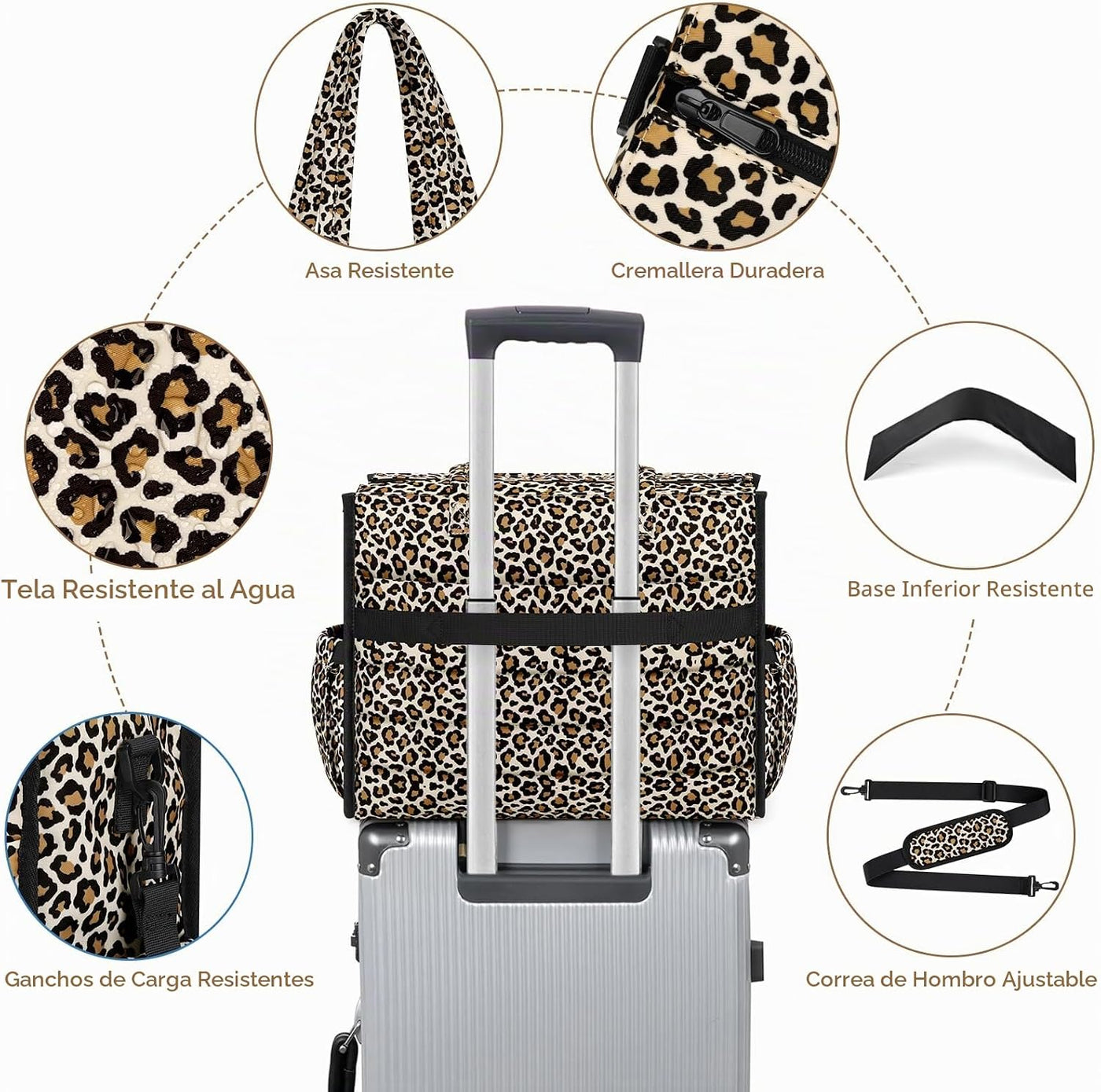IBFUN Bolso de Pañales para Bebé - Bolso Grande para Bebé 4Pcs con...