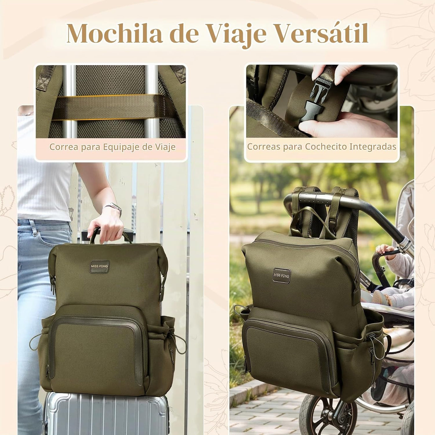 Miss Fong - Mochila para pañales Mochila de neopreno para bebé | Ma...