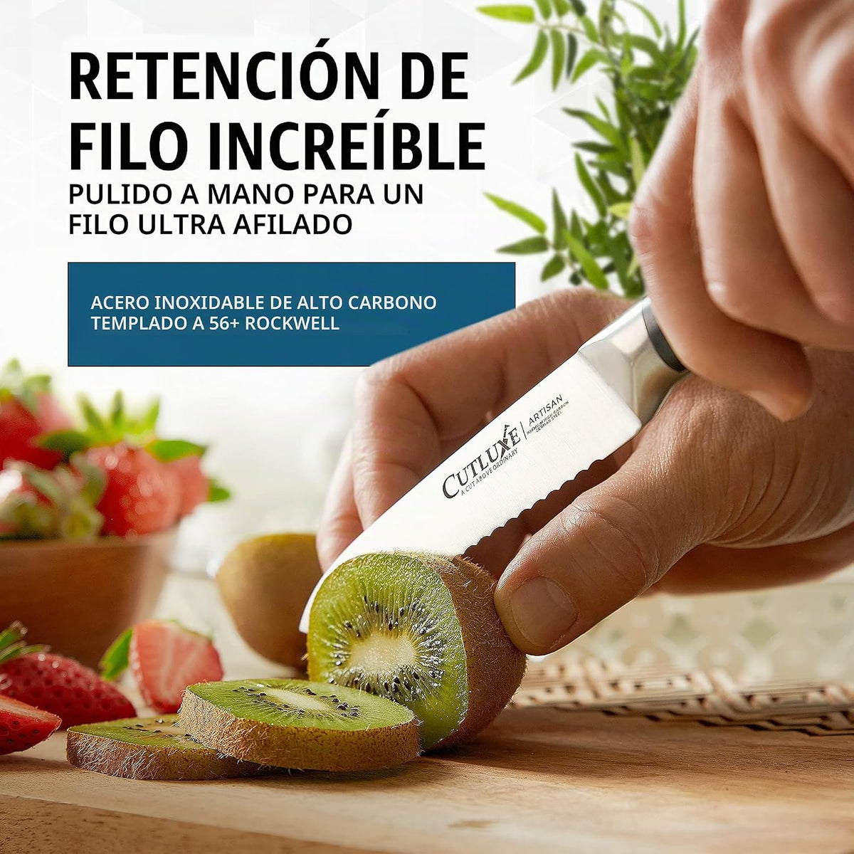 Cutluxe Cuchillo de Utilidad de Cocina \u2013 Hoja Dentada Ultra Af...