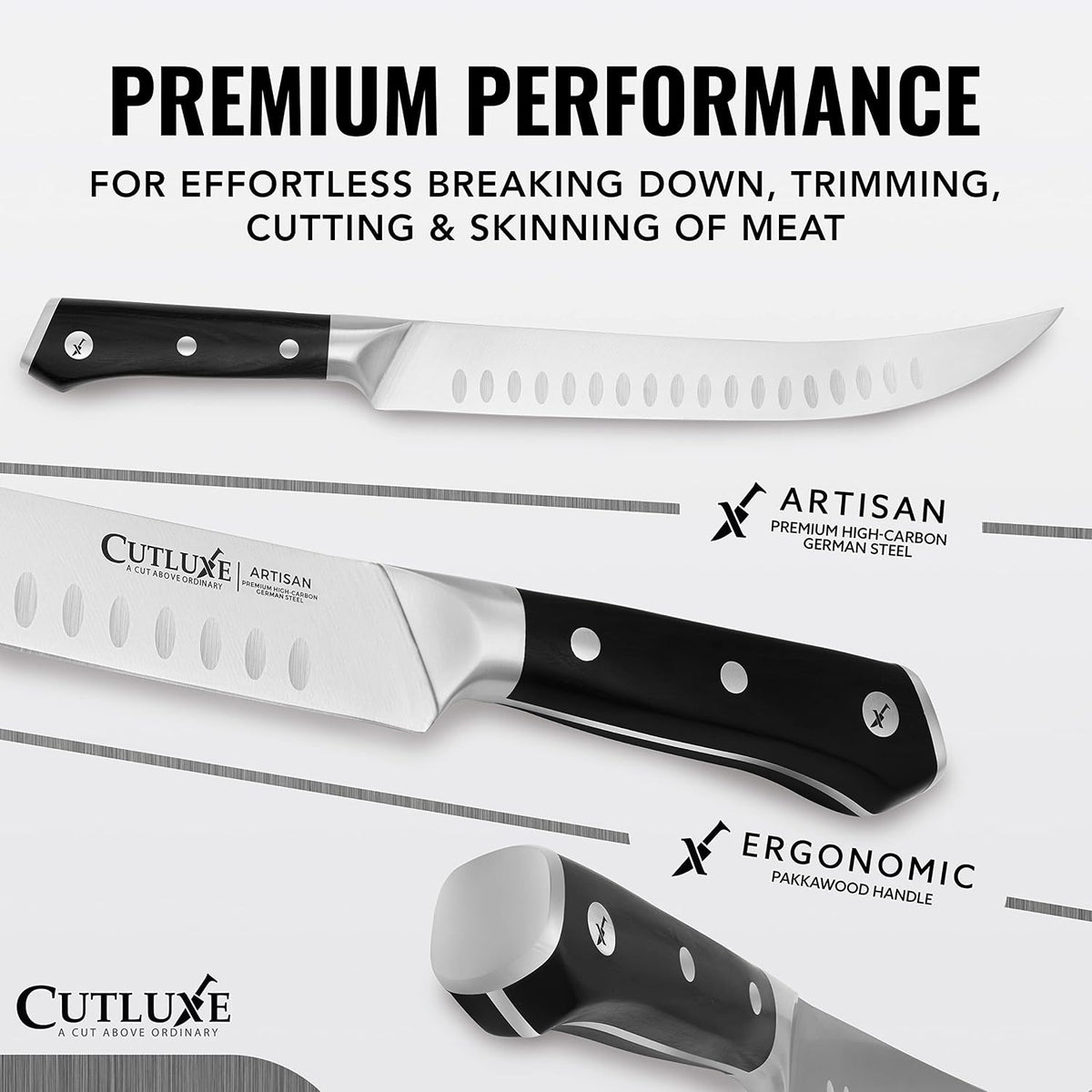 Cutluxe Cuchillo de Carnicero \u2013 Cuchillo Cimeter de Despiece d...