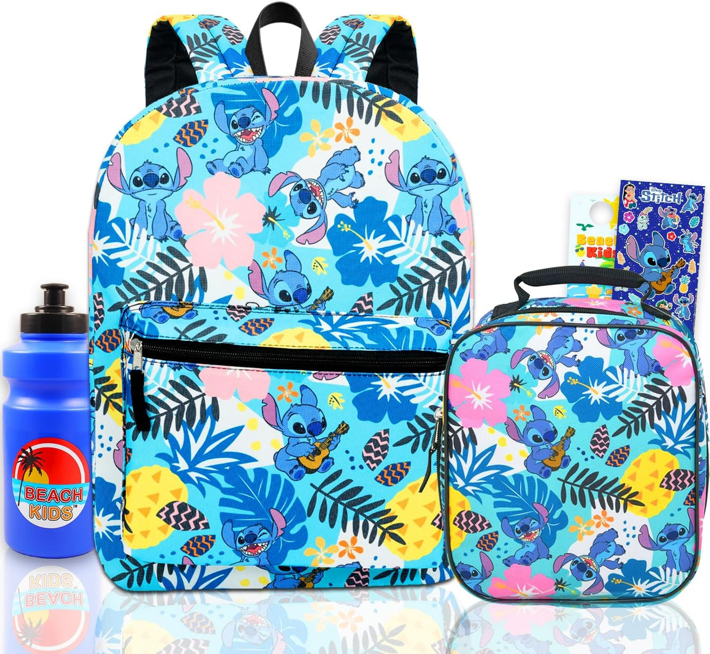 Disney Stitch Mochila y lonchera para niñas, paquete con bolsa esco...