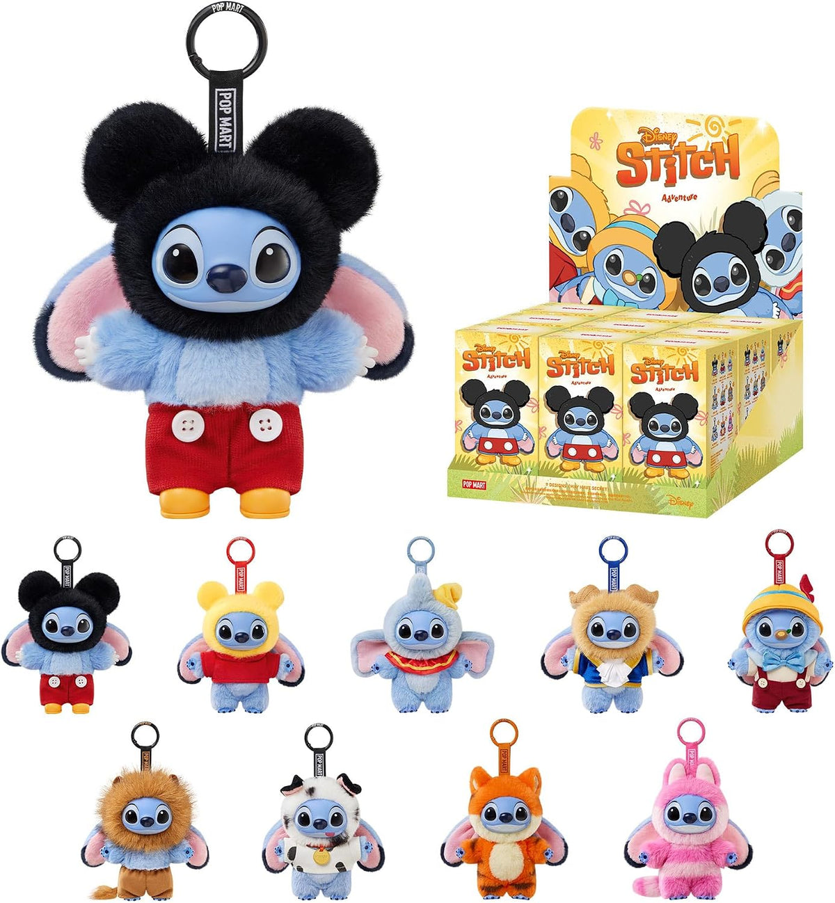 POP MART Stitch Adventure Series - Llavero de caja ciega, juego com...
