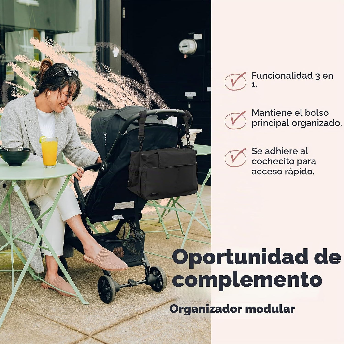BabbleRoo Flo Tote - Bolsa de pañales, 14 bolsillos para recién nac...