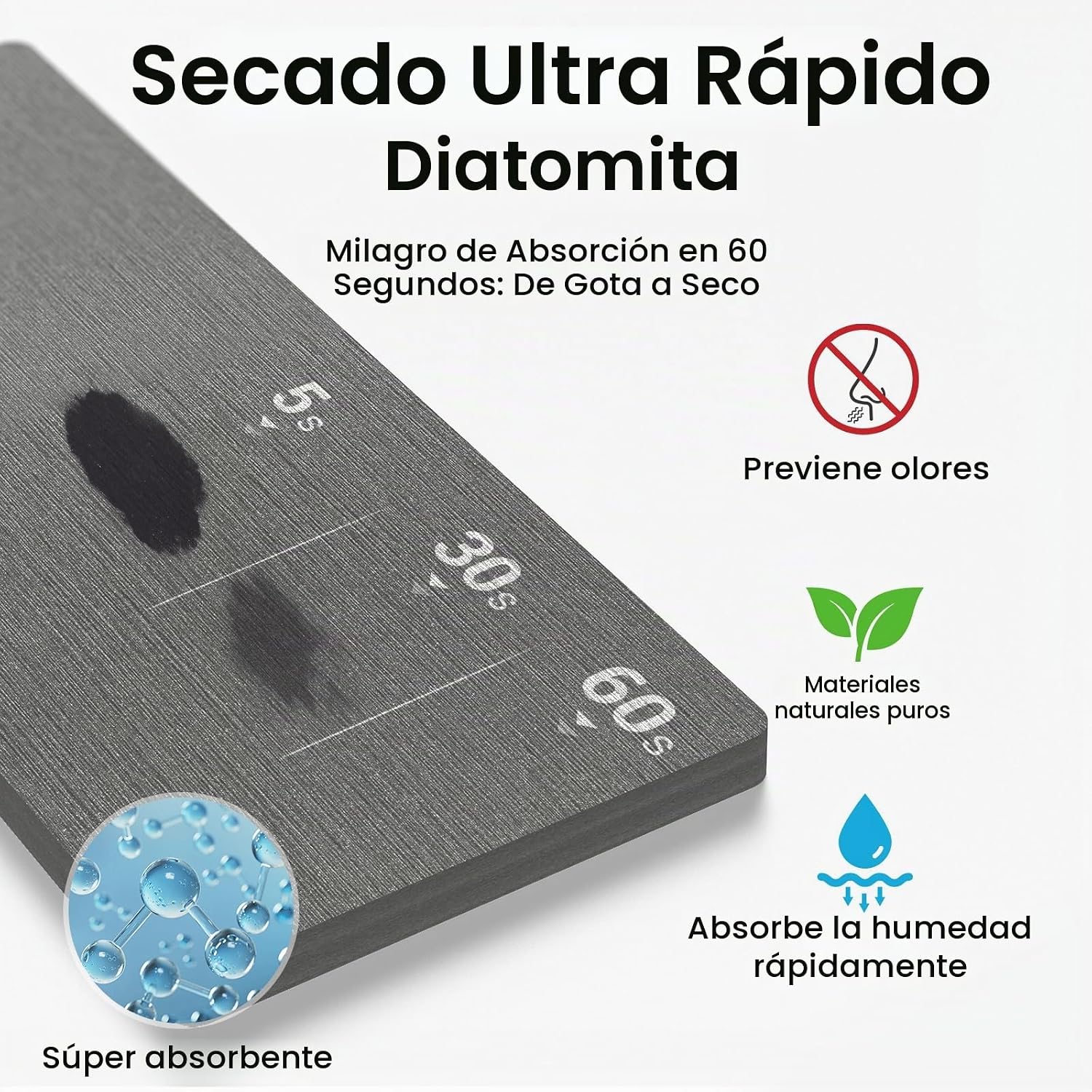 BOTEMY Soporte para cepillos de dientes con piedra de secado instan...