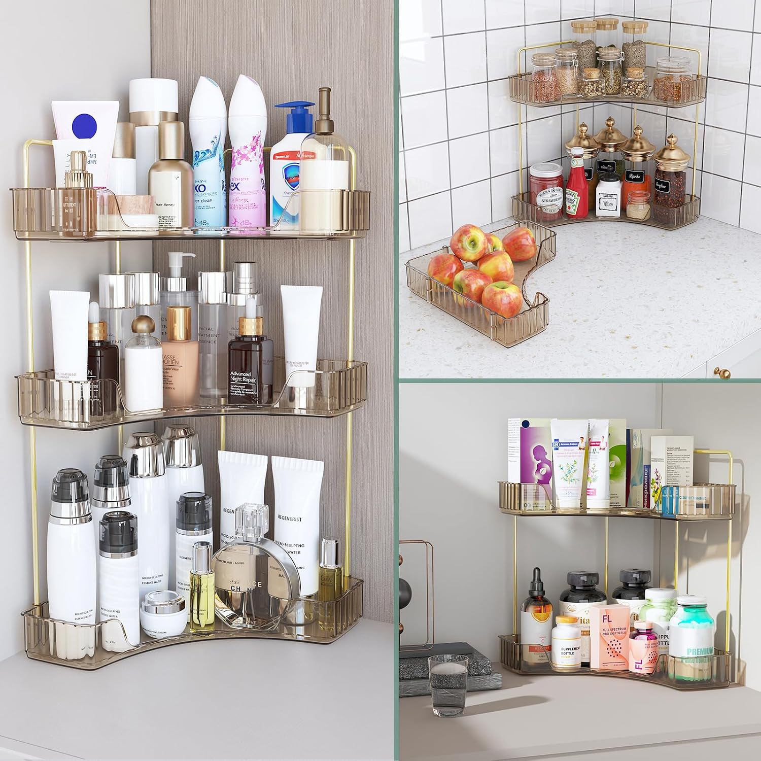 Webetop Organizador de Encimera para Baño, Organizador Esquinero de...