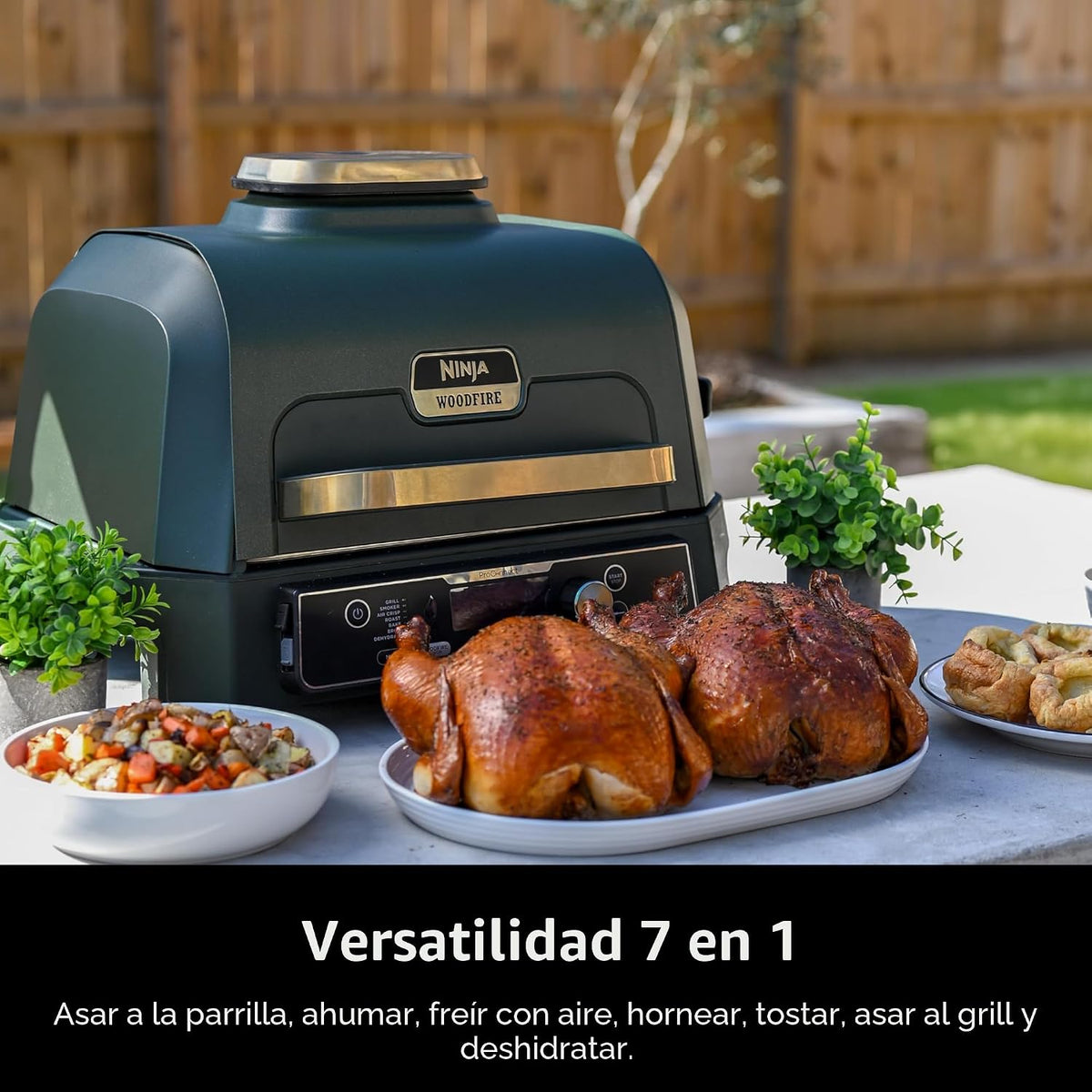 Ninja Woodfire ProConnect Premium XL - Parrilla y ahumador para ext...