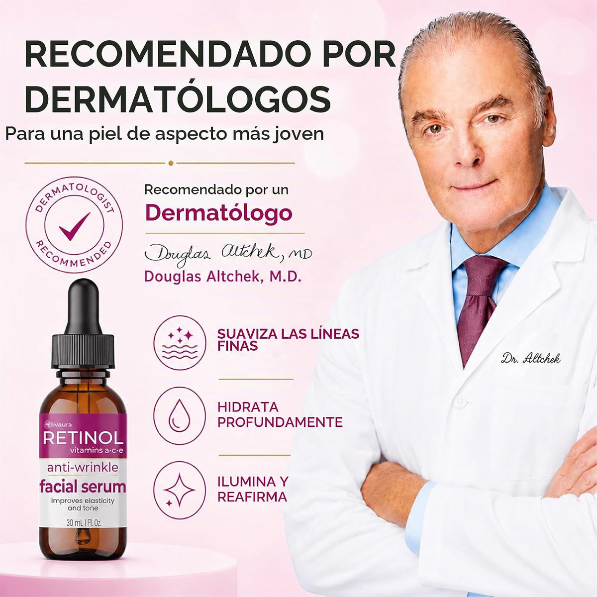 LIVAURA Retinol Face Serum para mujer - Suero antienvejecimiento pa...