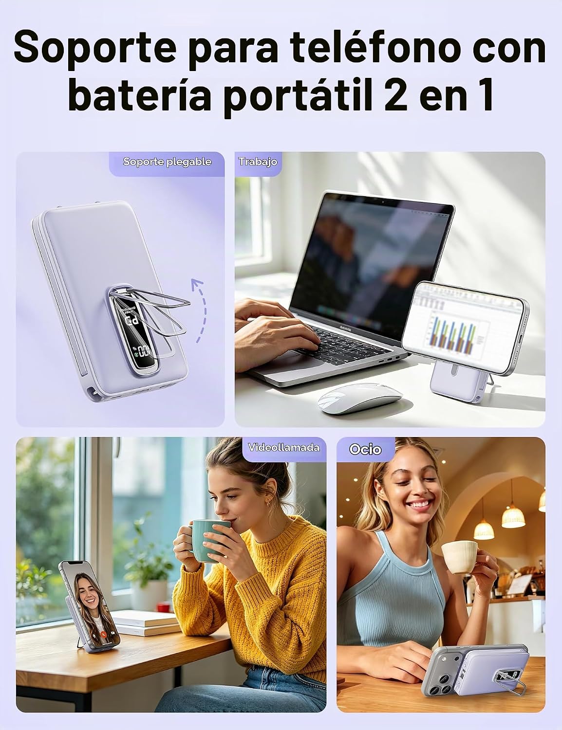para cargador portátil Magsafe 10000mAh 20W carga rápida banco de e...
