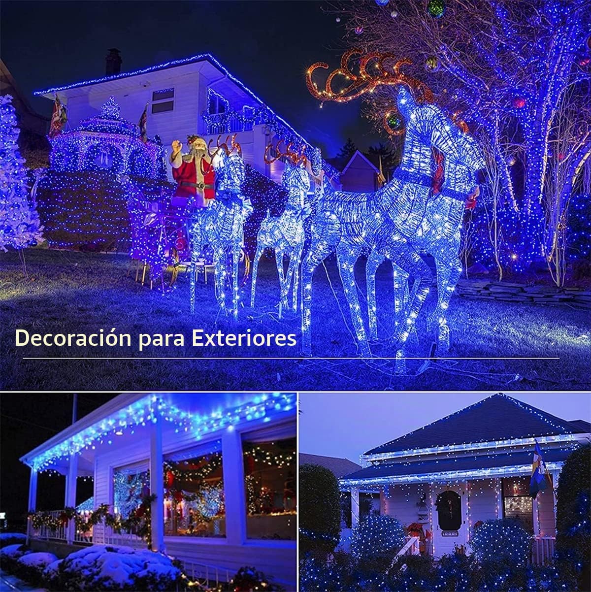 MZD8391 - Guirnalda de luces de Navidad de 300 LED para interiores...