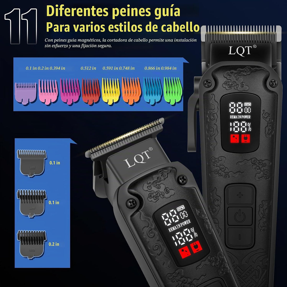LQT Juego de cortapelos y recortadoras profesionales para hombres,...