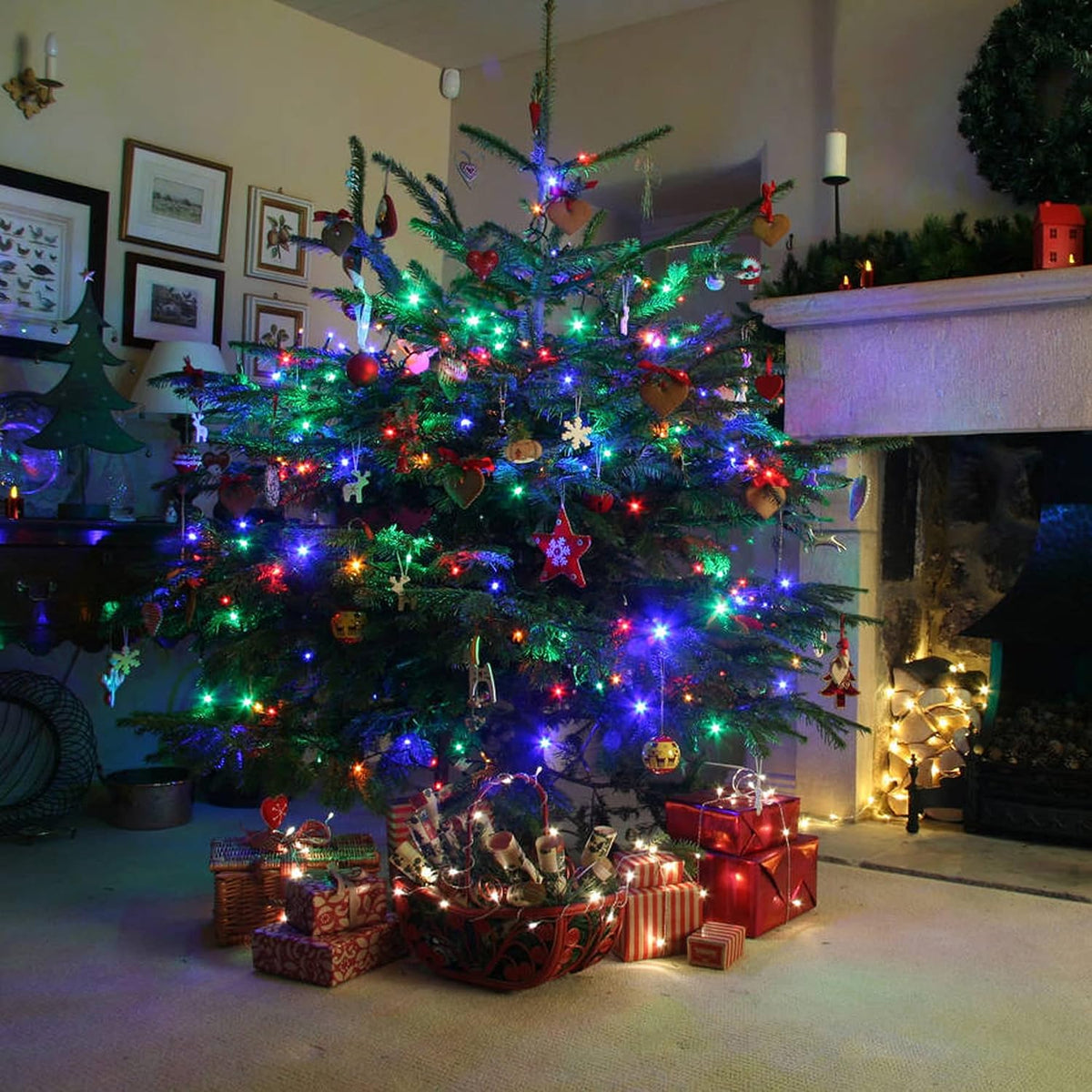 Dazzle Bright - Guirnalda de luces navideñas, multicolor, 164 pies,...