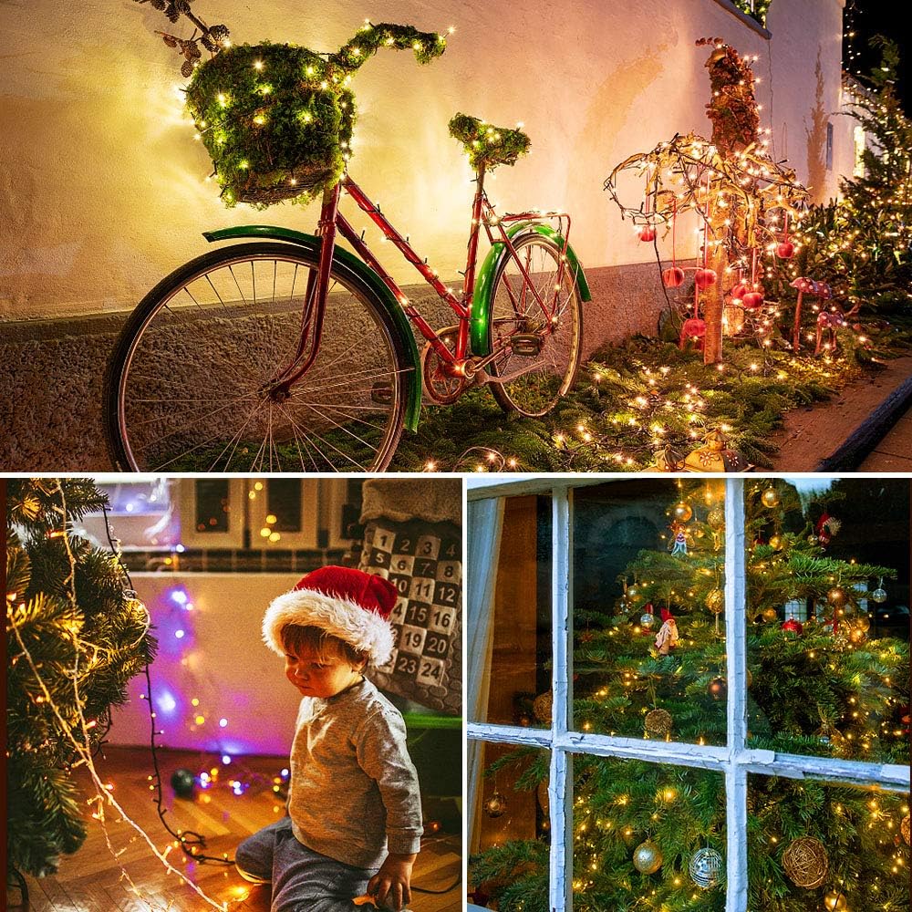 VTECHOLOGY Guirnalda de luces de Navidad para interiores y exterior...