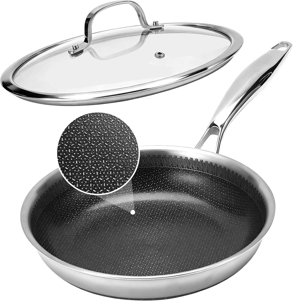 Legacy Culinaryware - Sartén híbrida de acero inoxidable de tres ca...