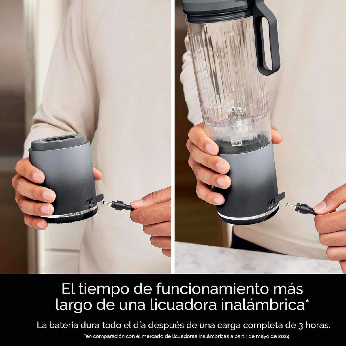 Ninja Blender, Blast Max, inalámbrico, Licuadora personal para bati...