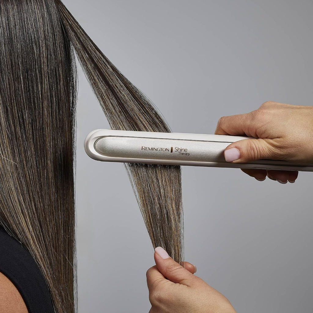 Remington Shine Therapy Plancha de cabello de 1 pulgada, aceite de...