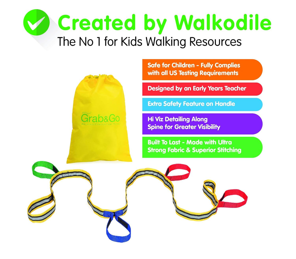 Cuerda para caminar para niños (4 niños): calidad superior, diseñad...