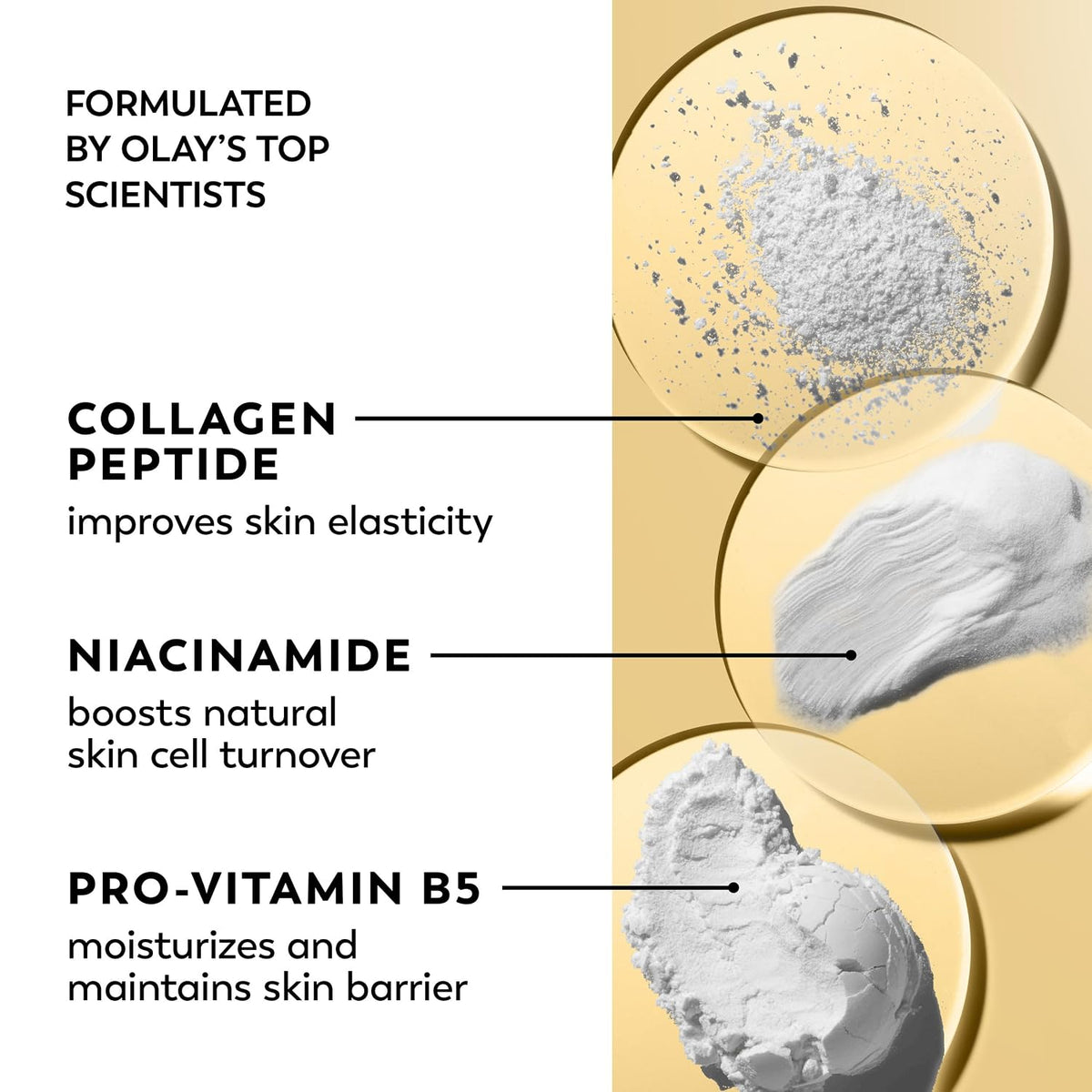 Olay Hidratante facial con péptido de colágeno, crema reafirmante p...
