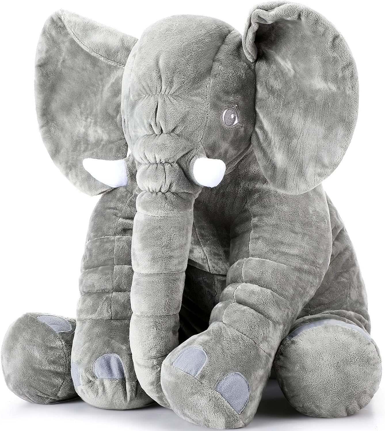 Yulejo Elefante de peluche gigante, almohada de animal de peluche g...