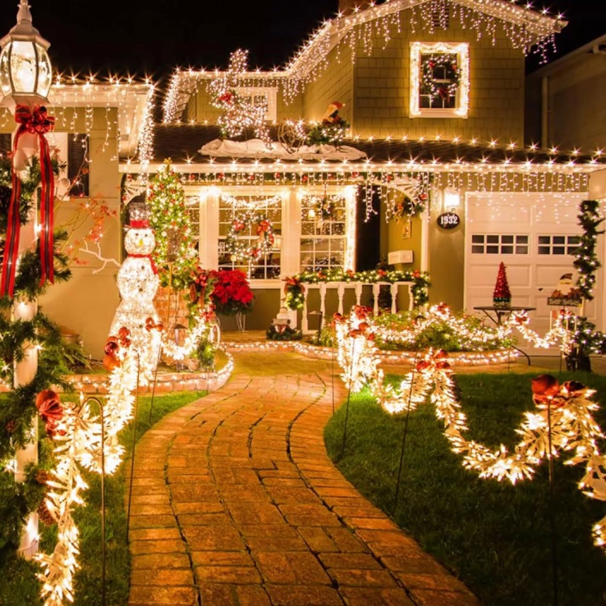 TW SHINE 66 pies 200 luces LED Tiras de luces de Navidad que cambia...