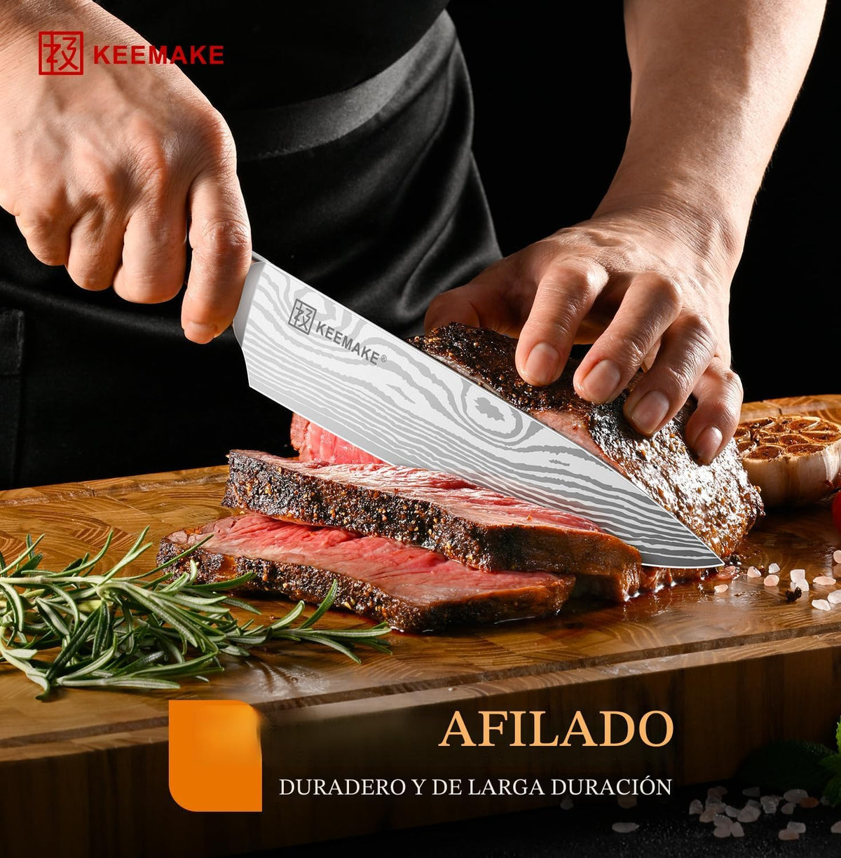 Cuchillo de chef KEEMAKE de 8 pulgadas - Cuchillo de cocina ultra a...