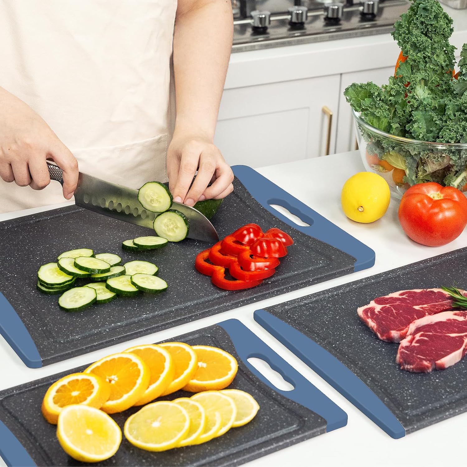 Tablas de cortar extra grandes, tablas de cortar de plástico para c...