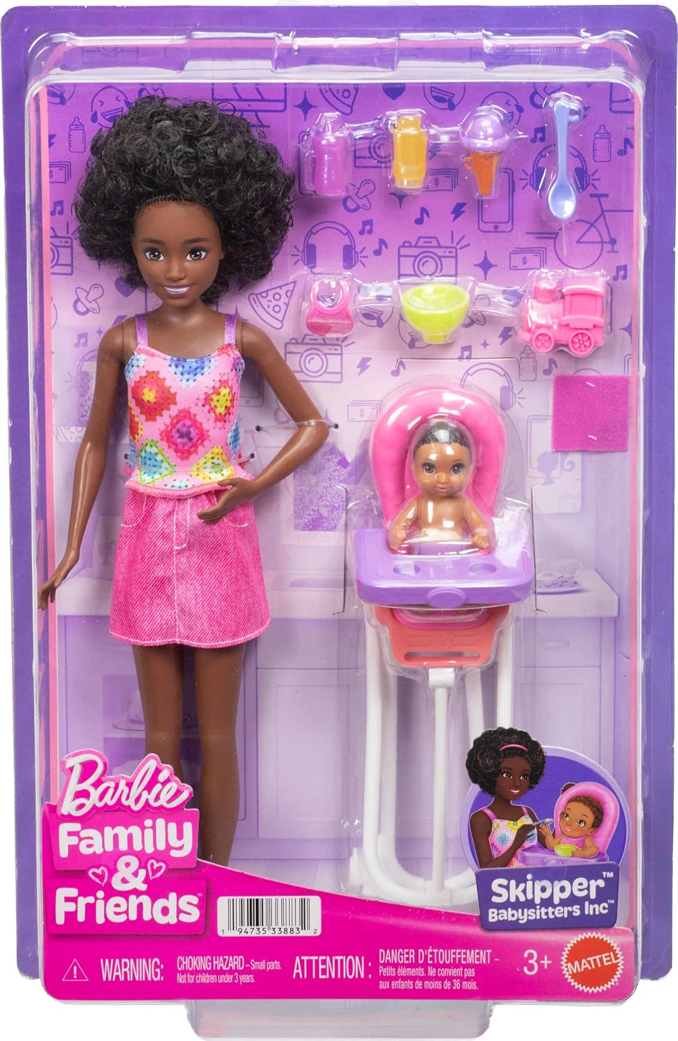 Barbie Skipper Babysitters Inc. Juego con muñeca morena | Muñeca mo...