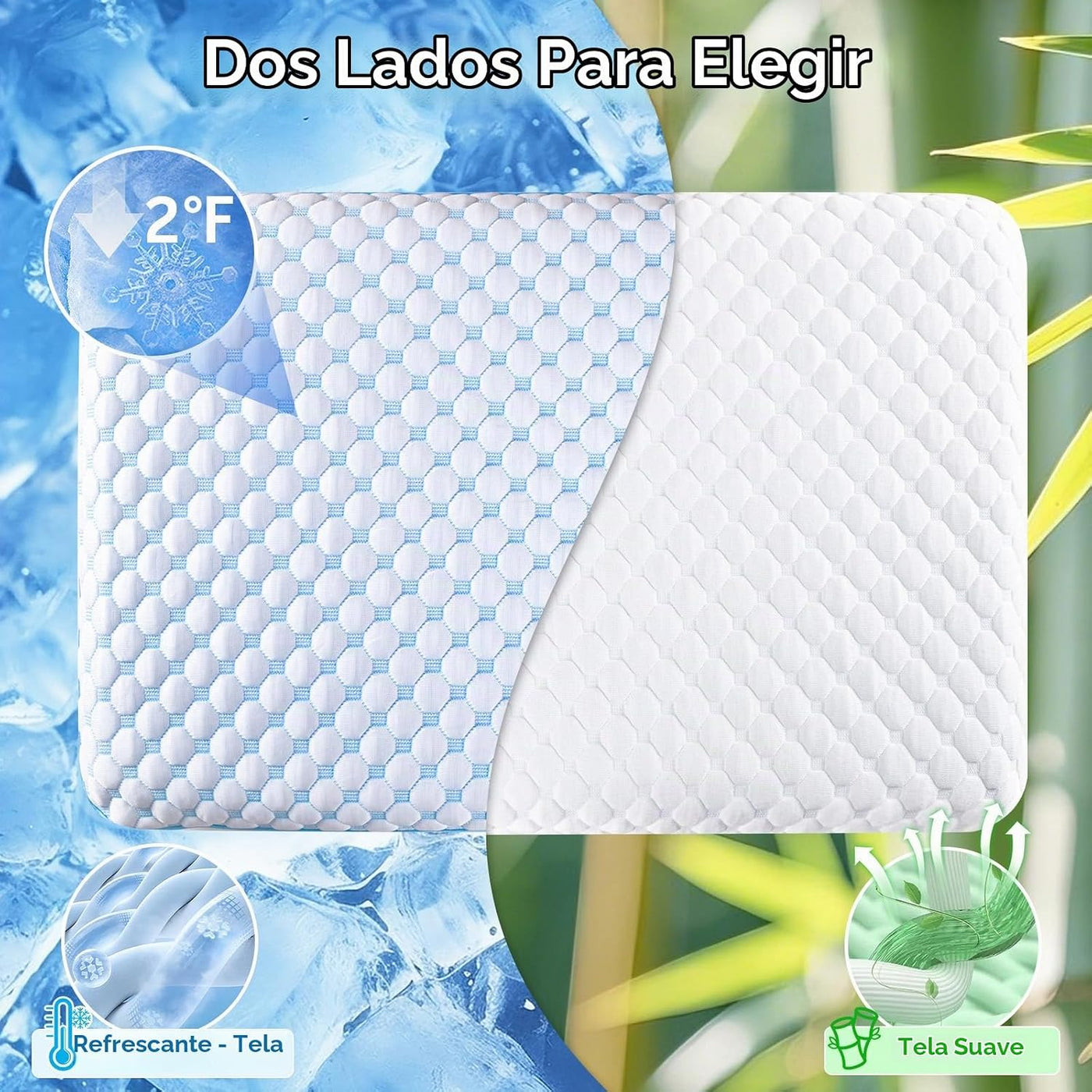 Iwacool Almohada para Dormir Boca Abajo para Alivio del Dolor de Ho...