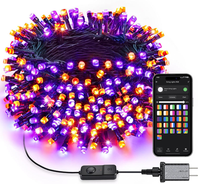 Brizled Guirnalda de luces inteligentes de Halloween 1, 100 LED de...