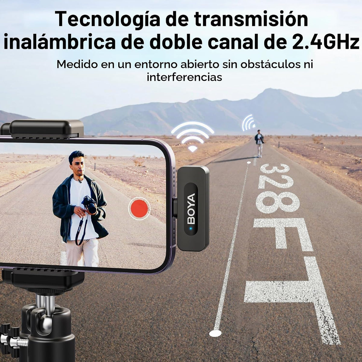 BOYA V2 - Micrófonos inalámbricos para iPhone con puerto Lightning...