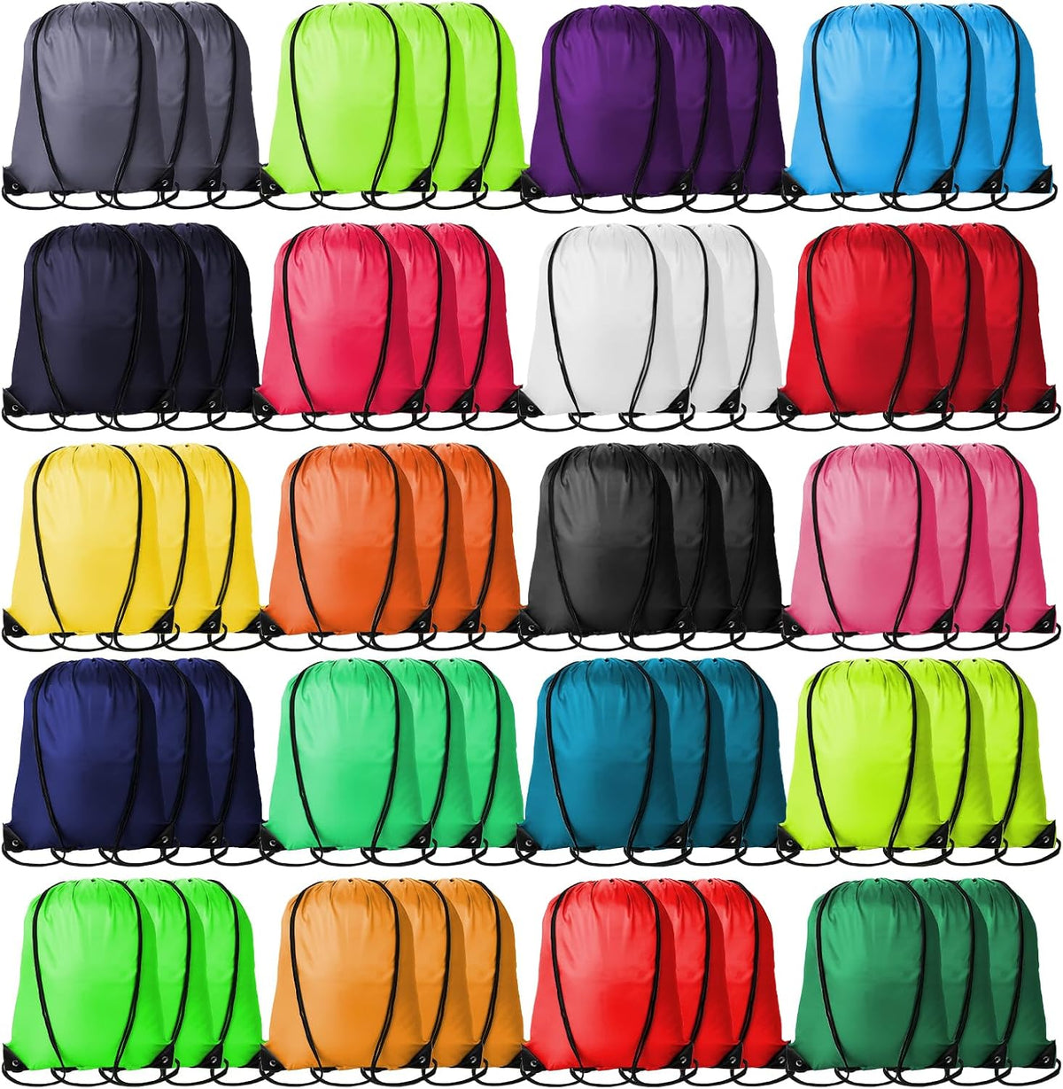 Bolsas con cordón Kuhome, Negro, Grande