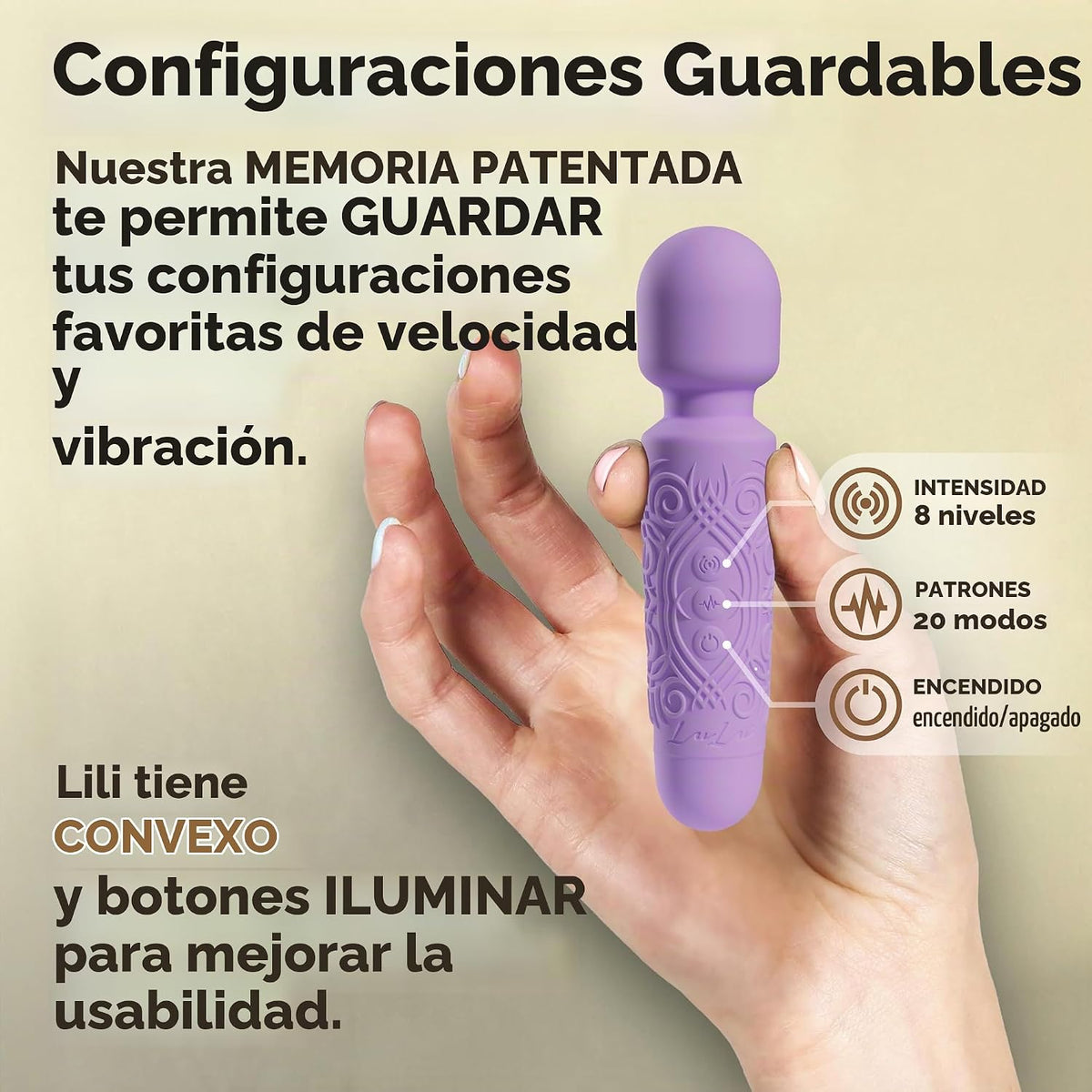 LuLu Mini masajeador personal de mano para espalda, cuello y hombro...