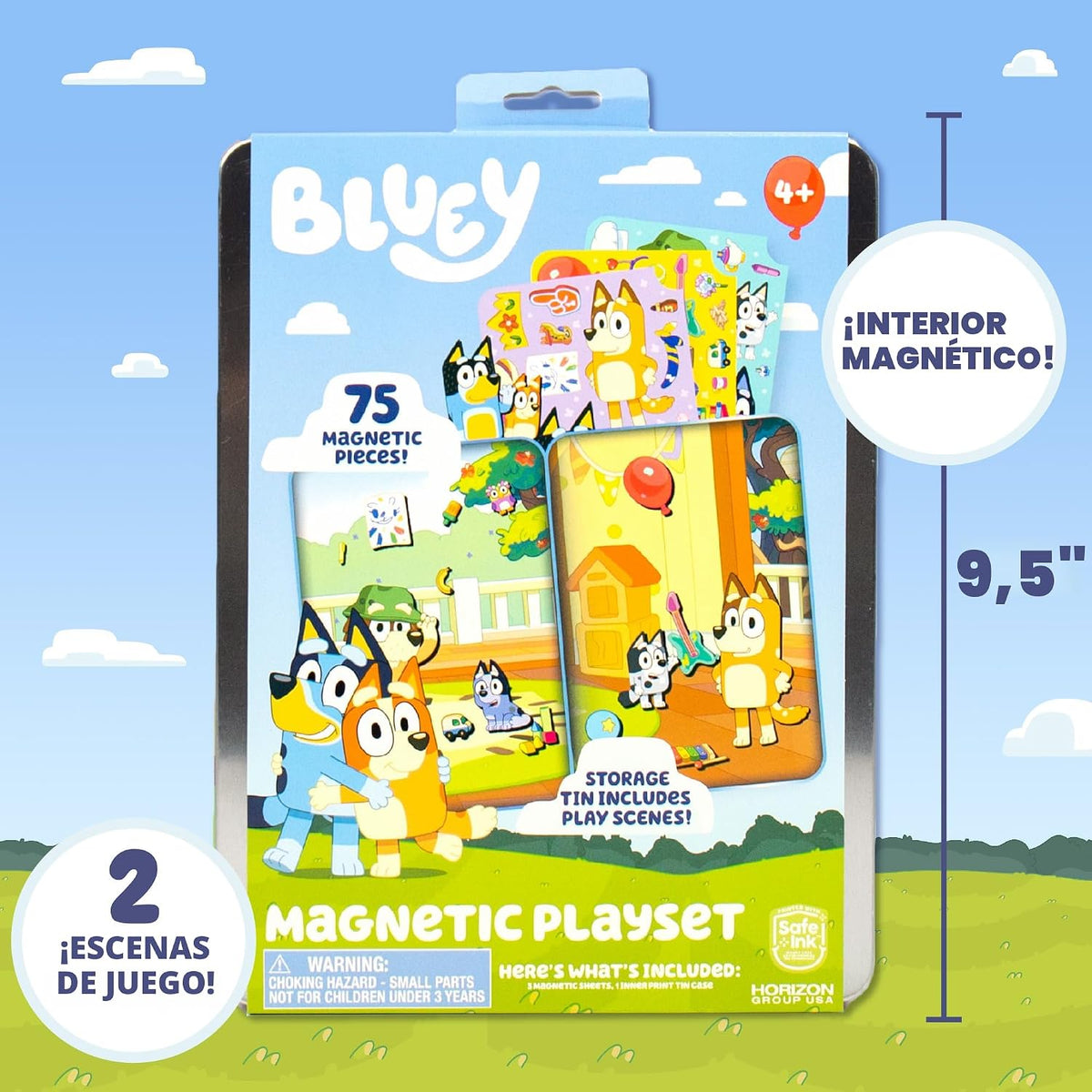 Juego magnético Bluey, juguetes de actividad magnética, grandes fie...
