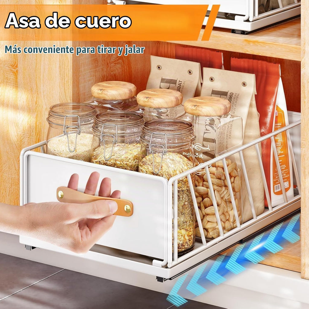 Organizador de gabinete extraíble fijo con nano película adhesiva,...