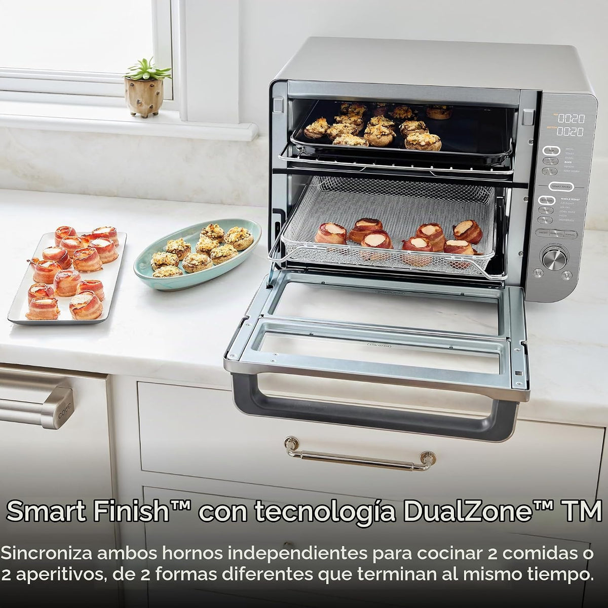 Ninja Horno de encimera de doble pila XL y freidora de aire con sis...