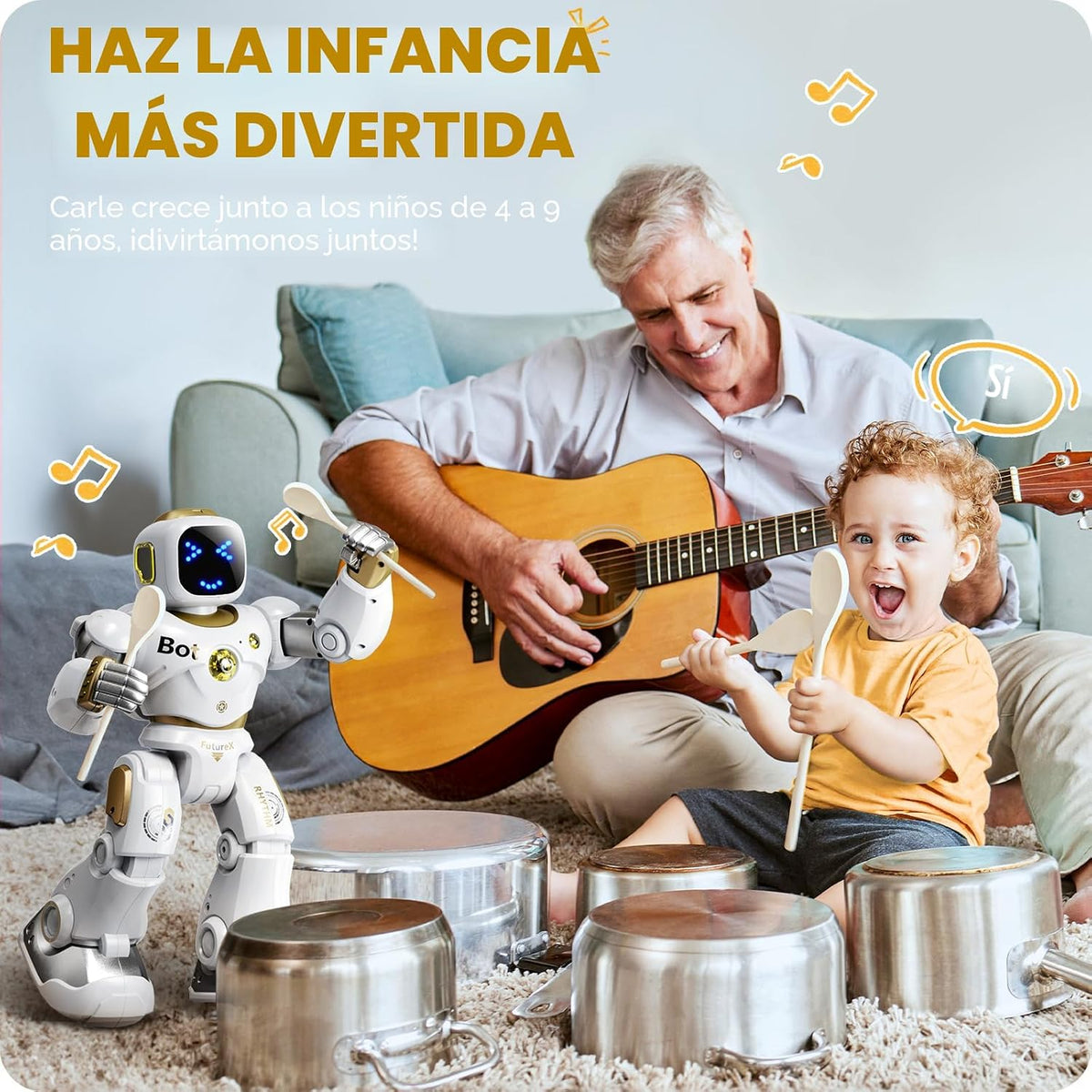 Ruko 1088 Robot de juguete programable para niños, regalo de aprend...