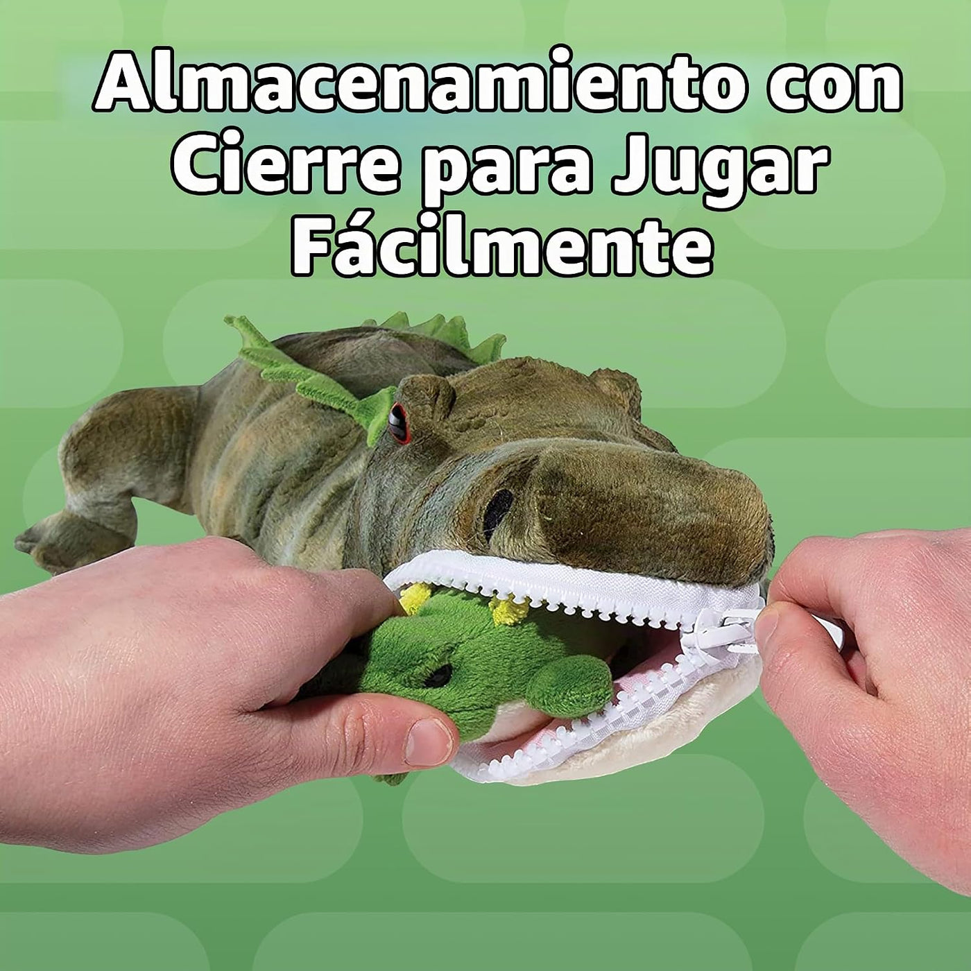PREXTEX Juguetes de peluche de cocodrilo con 3 animales de peluche...