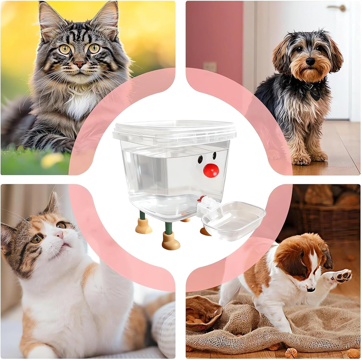 Dispensador de agua para mascotas con gran capacidad, para gatos y...