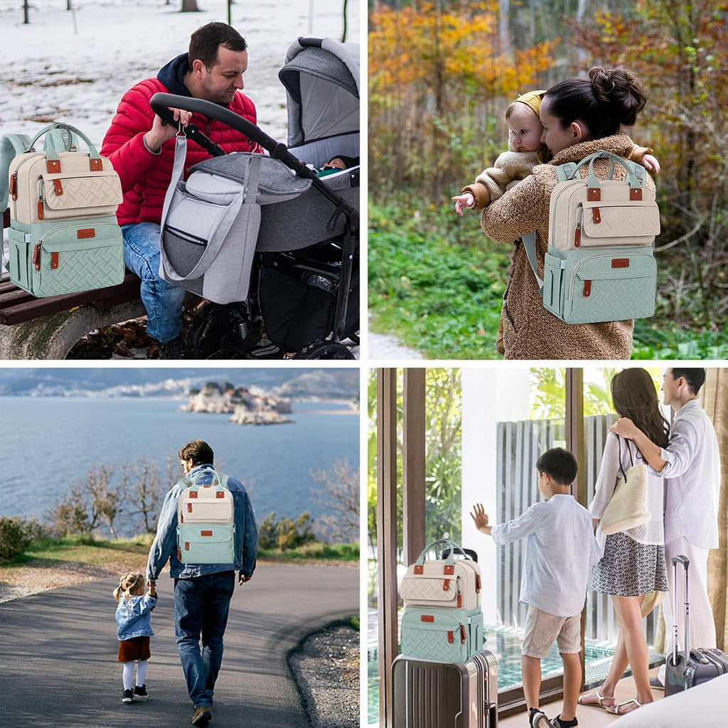 Legestori Mochila para pañales, bolsa de pañales para bebé niña con...