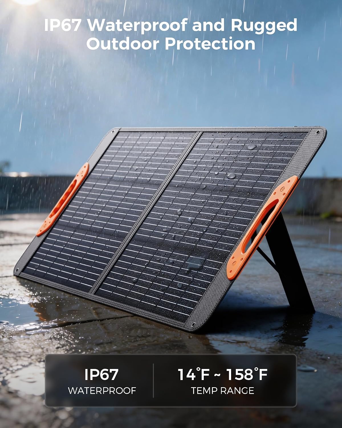ZOUPW Panel solar portátil de 100 W para estación de energía, 23.5%...