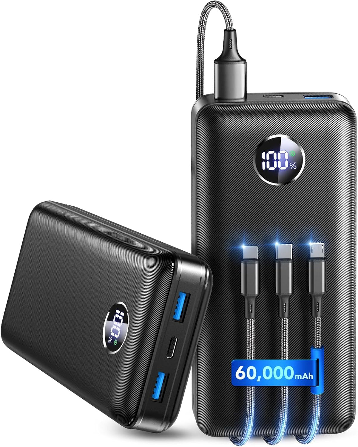 Cargador portátil IAPOS 60000mAh, batería de carga de 5 dispositivo...