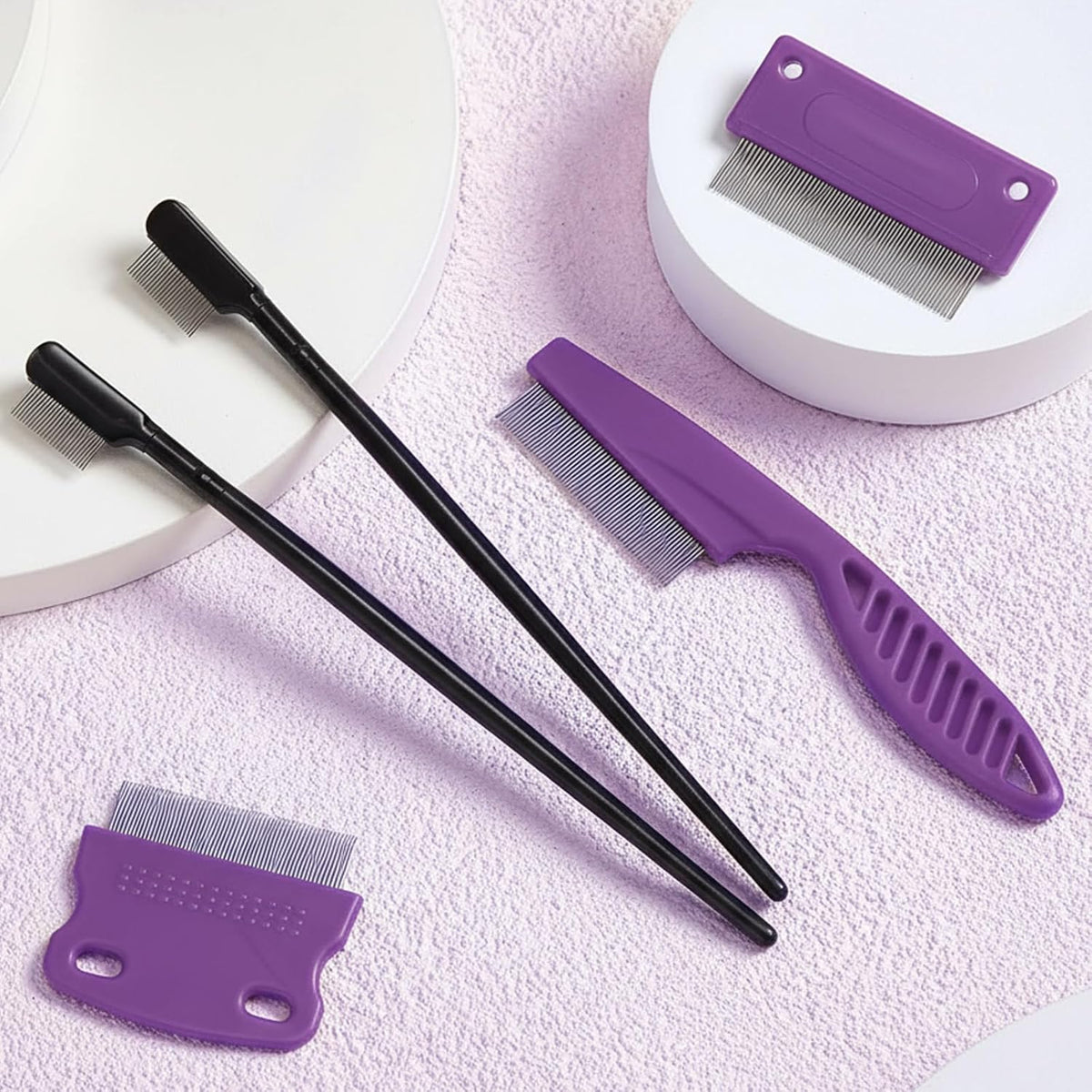 Fullhawl - 5 peines quitamanchas para ojos de perro, color morado,...