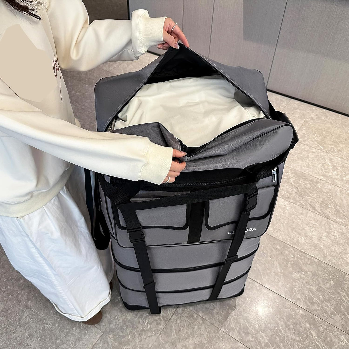Gloyuda Equipaje Expandible de 130L, Maleta de 40 Pulgadas con Rued...