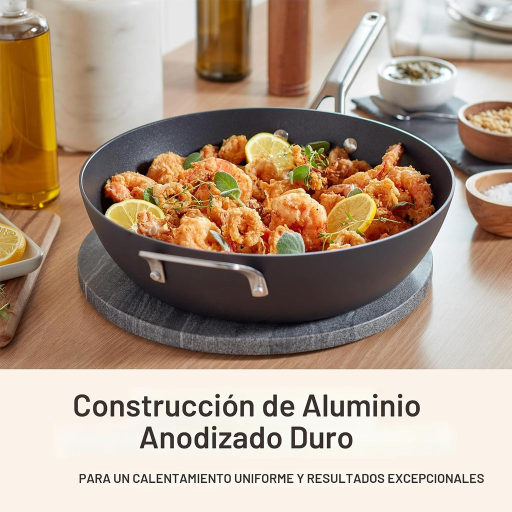 Calphalon® Sartén Jumbo antiadherente anodizada dura de 12 pulgadas...
