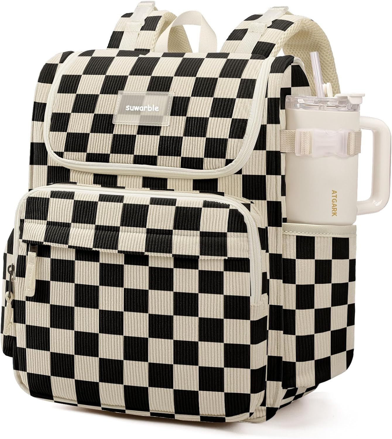 suwarble Mochila grande de pana para pañales para mamá, mochila de...