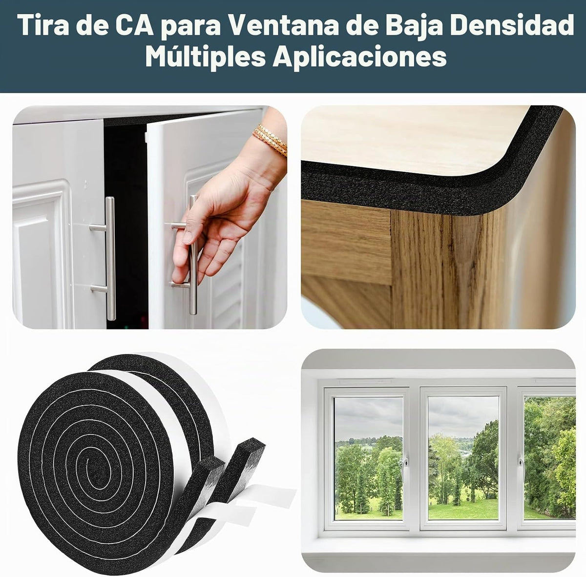 YIJUHOU Burlete Sellado de Puerta Sellado de Ventana Aire Acondicio...