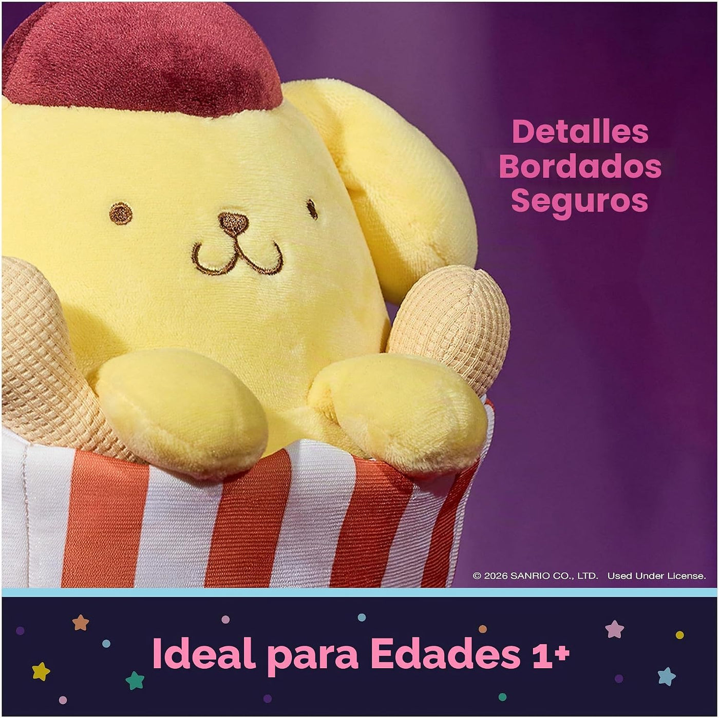 GUND Sanrio Pompompurin Circus Peanuts Peluche de circo de 8 pulgad...